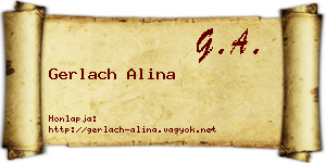 Gerlach Alina névjegykártya